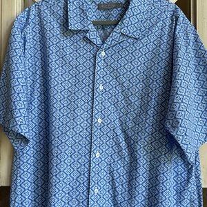 Blue Patterned Men's Shirt